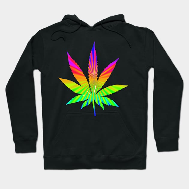 Weed, Marijuana, pot, Cannabis, Rainbow Cannabis, Rainbow, Love,  Medical Marijuana, Hoodie by Lin Watchorn 